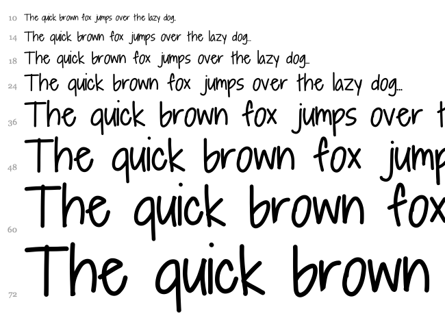 Alpine Script font waterfall